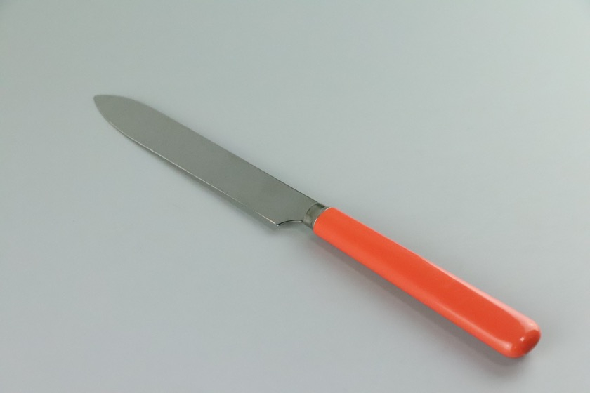 ナイフ　ステンレス×プラスティック　オレンジ