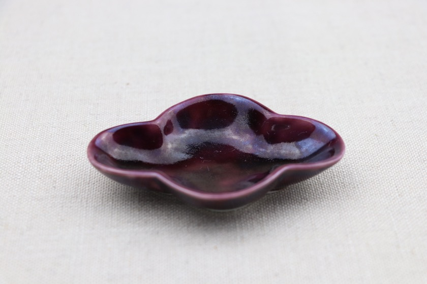 木瓜型豆皿（紫）