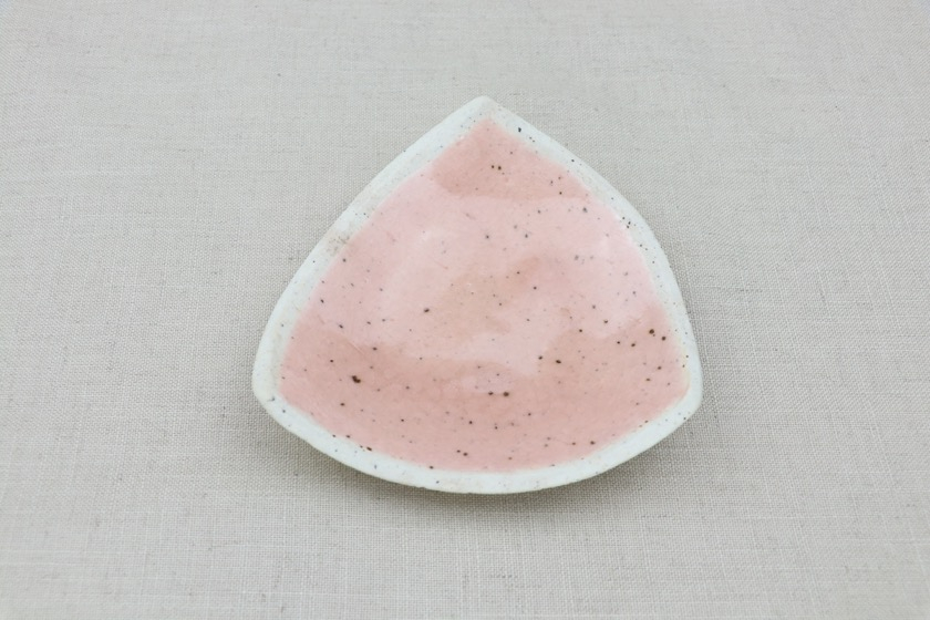 ピンク・三角皿