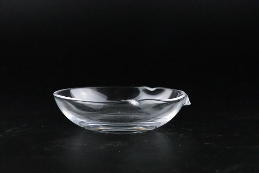 瓢型ガラス皿