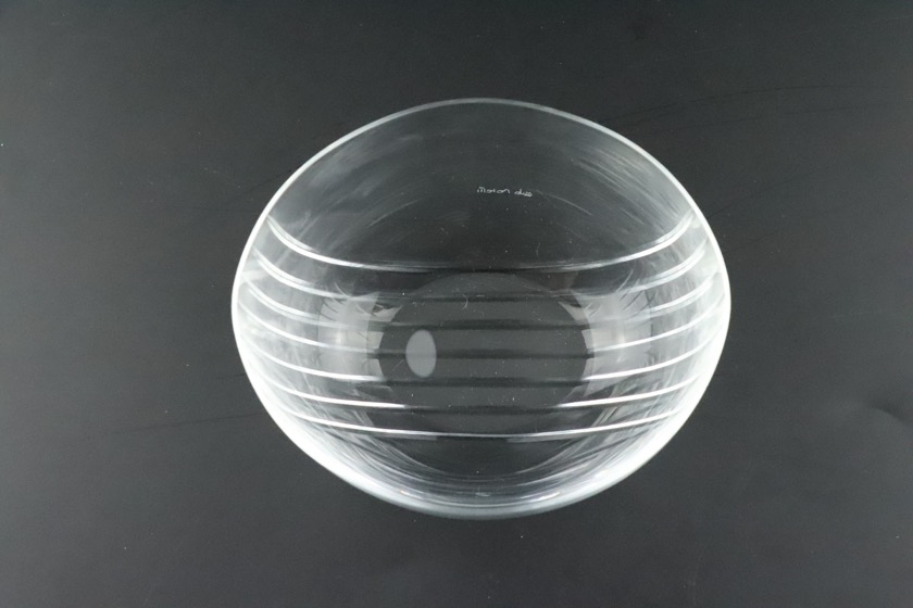 楕円ガラス鉢（ライン入り）