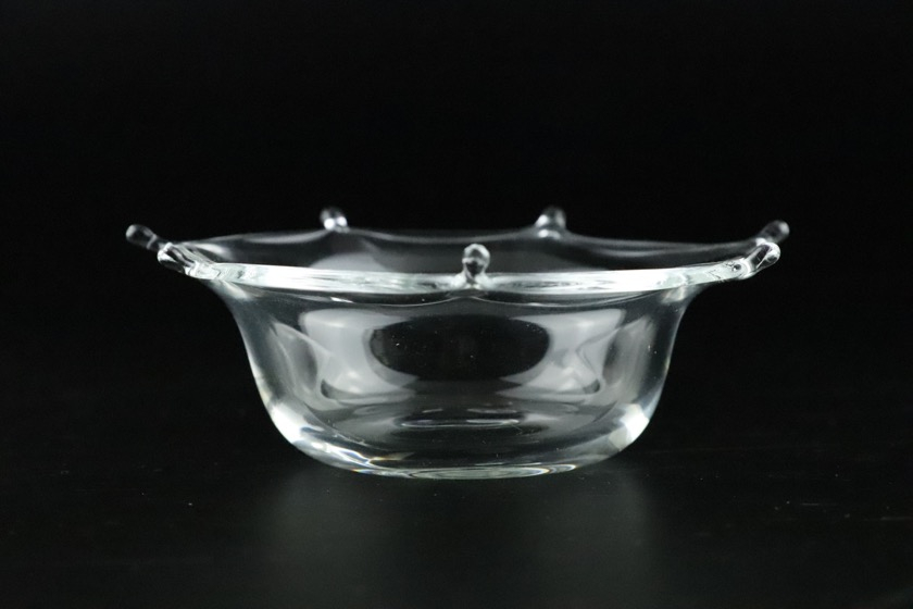 変形ガラス鉢（ミルククラウン・小）