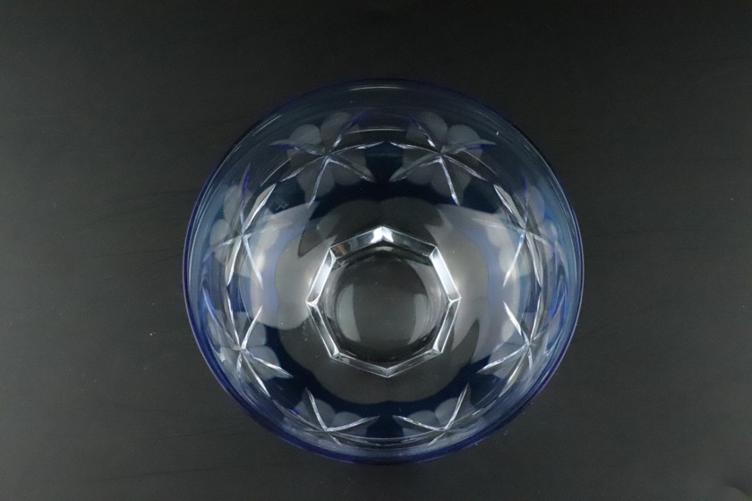 切子ガラス鉢（ブルー）