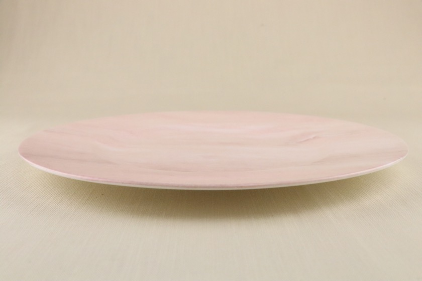 ミート皿（ピンク・大理石柄）