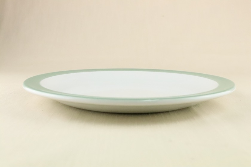 丸皿（白・緑ライン）
