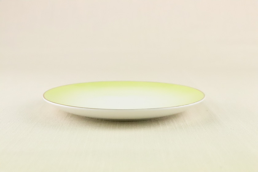 デザート丸皿（白・イエローグラデーション）