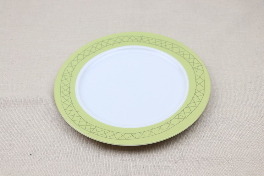 デザート皿（白・黄緑/グレーXXX）