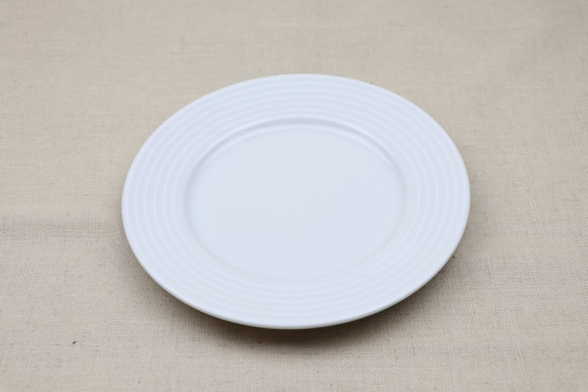 デザート皿（白・白ライン）