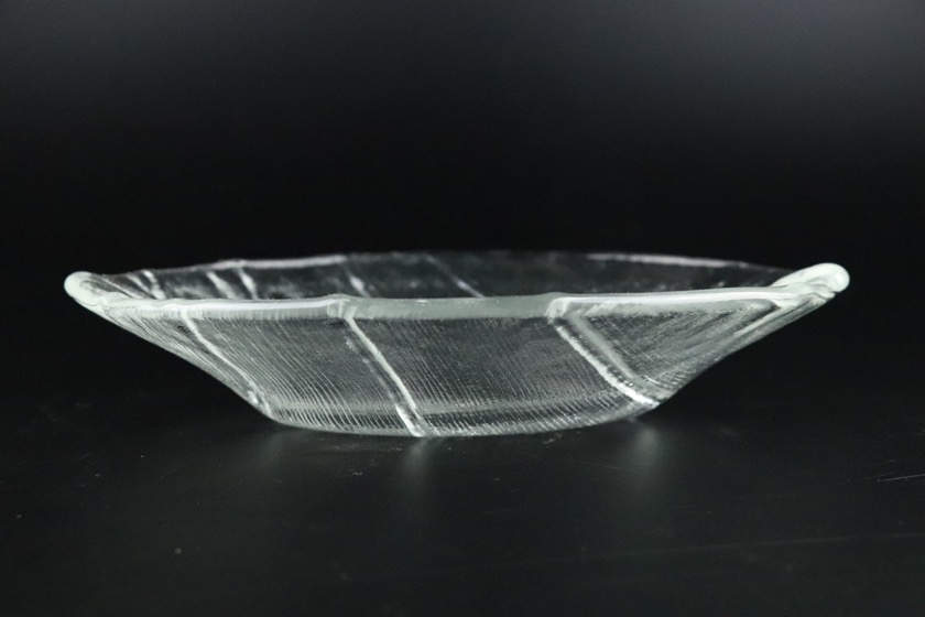 リーフ型ガラス皿