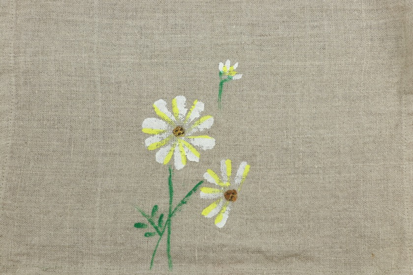 グレーナフキン・白い花柄